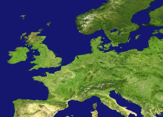 satellite photo of islands